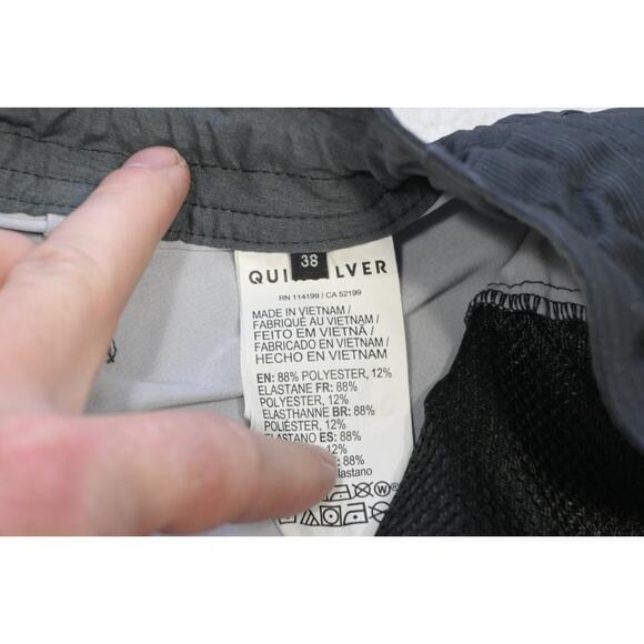 Quiksilver Stretch Board Shorts Striped Athletic Water Swim Mens Sz 38 - Picture 5 of 7